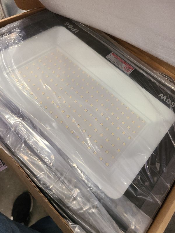 Photo 1 of 150W LED Outdoor Flood Lights with Plug, 18000lm Bright Work Light with 6ft Cord, 5000K Daylight White Exterior Floodlight, IP66 Waterproof Security Light Yard Lights for Garage Stadium 2 Pack