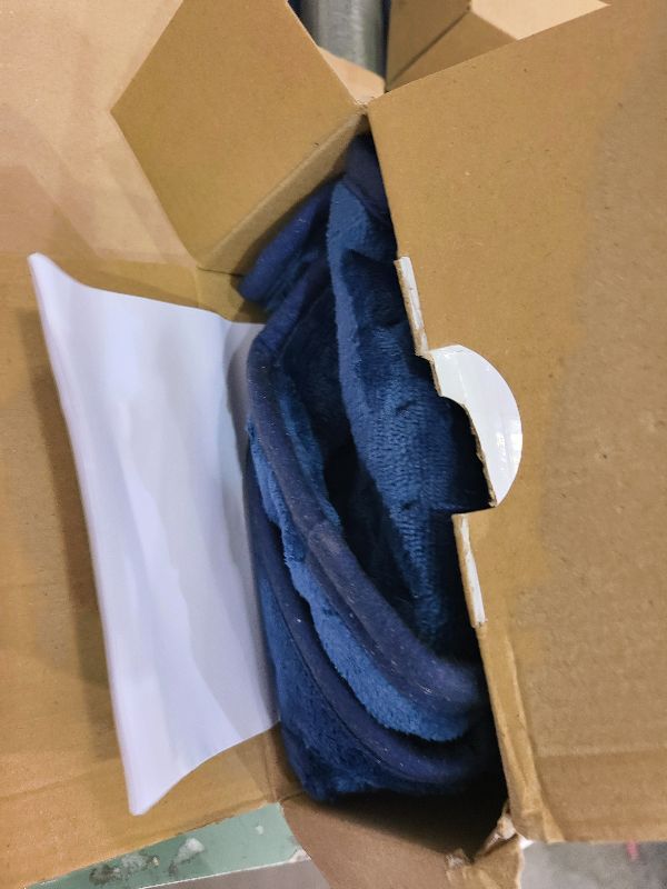 Photo 1 of [3 Year Warranty] Portable Electric Heating Pad | Ultra Soft Flannel Blanket | 6 Temp Settings | Auto Shut-Off | Heating Therapy for Back, Neck, Abdomen & Shoulders | 33"x17" Navy