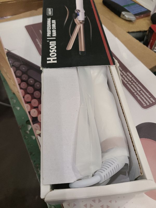Photo 1 of 3/4 Inch Curling Iron Professional, Ceramic Tourmaline Curl Wand Barrel, Hair Curler Iron for Short Hair,Glove Include, Glove Include, Gold