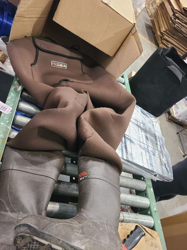 Photo 1 of  Calamus WaveWalker Fishing Waders for Men & Women, 100% Waterproof PVC Waders with Slip-Resistant Boots, Tear-Resistant Nylon
