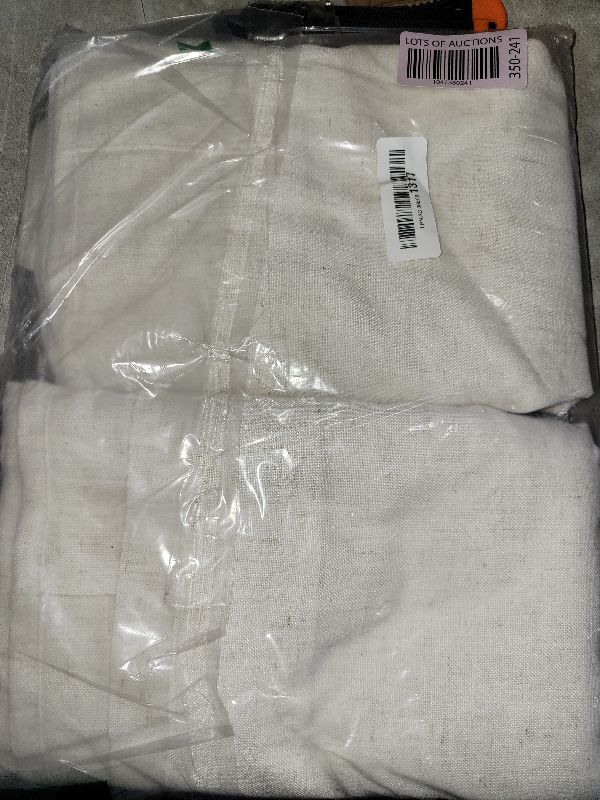 Photo 1 of 38 inch Wide Cream Linen Curtains for Living Room 2 Panels Back Tab Rod Pocket Narrow Window Curtain 84 inches Long Boho Farmhouse Decor Birch Ivory Light Filtering Semi Sheer Curtains 38x84