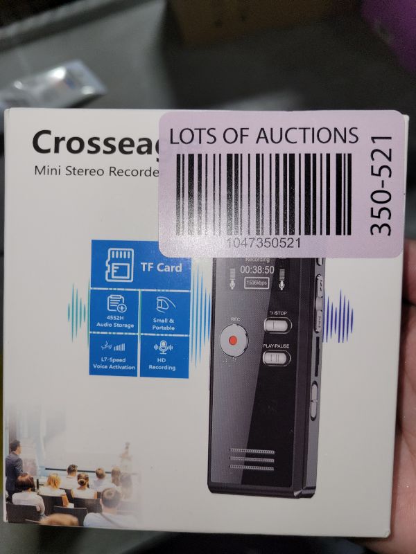 Photo 1 of 128GB Digital Voice Recorder With Playback - 3072 Kbps HD Voice-Activated Recording and Noise-Canceling, Audio Device for Lectures Meetings, A-B Repeat, MP3 Player