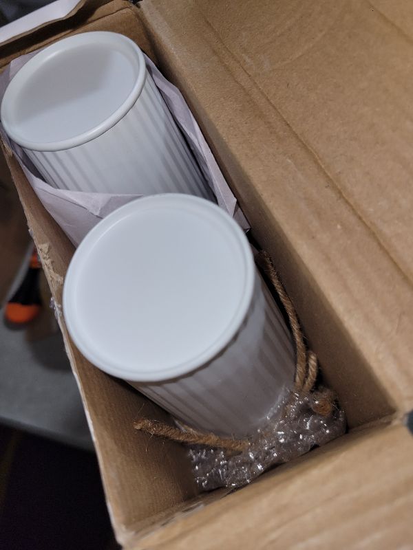 Photo 1 of Ziliny 20 Pack 4.3 Inch Galvanized Metal Flower Vases Bulk Small Floral Flower Bucket Rustic Vintage Farmhouse Vases for Centerpiece Country Wedding Party Decor Western Home Table(White)