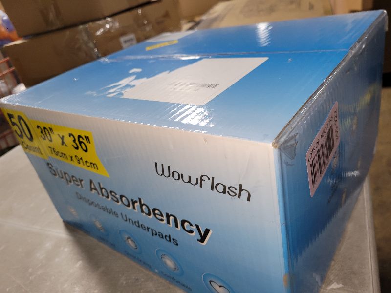 Photo 1 of 50 Count 30” x 36” Super Absorbency Disposable Underpads, Leakproof Quick Drying, Baby Puppy & Adults Bed Pads Disposable Adults, Dog Pee Pads Extra Large, XXL Incontinence Pads