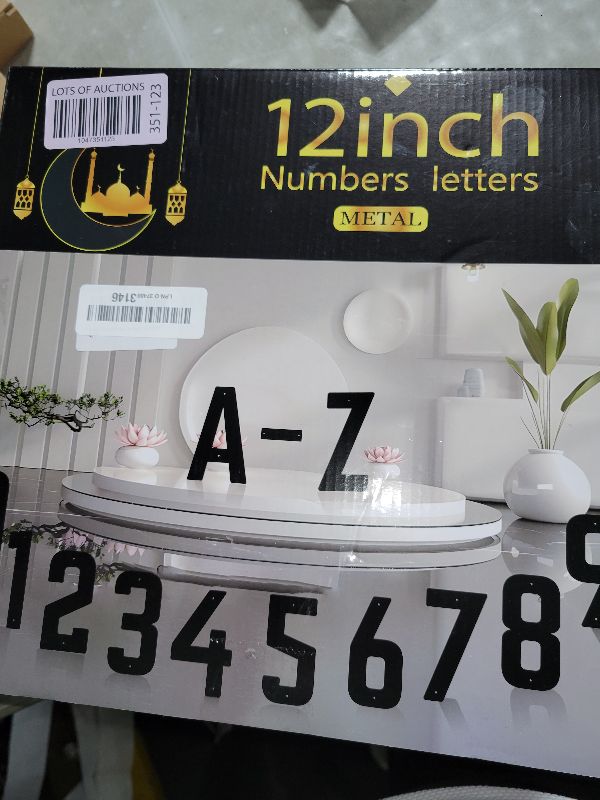Photo 1 of 12 Inch Metal Modern House Numbers, House Address Letters and Numbers for Outside Signs - Metal Letters Door Numbers Signage Street Address Plaque for Garden Door Mailbox Decor (Number 4)