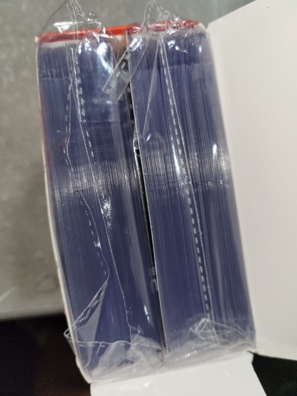Photo 1 of 100ct Semi Rigid Card Holders for Trading Cards, Card Sleeves with 1/2" Lip Baseball Card Protector for PSA, BGS, CSG Graded Card Submissions for Standard Card Collection and Display