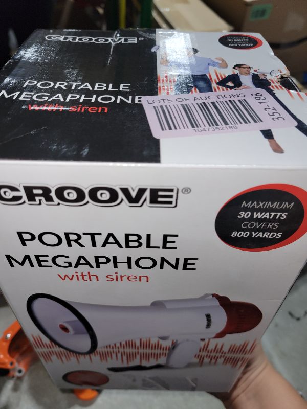 Photo 1 of 30 Watt Megaphone Bullhorn With Siren & Music, Lightweight Mini Bull Horn With Loud Speaker & Volume Control, 800 Yard Voice Range Mega Phone, Cheering Gifts for Kids & Adults Ages 14 15 16+ Years Old