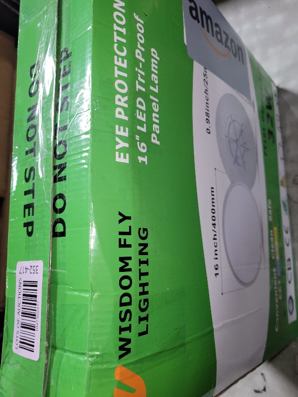 Photo 1 of 4PK 15.8 Inch LED Flush Mount Ceiling Light, 32W, 3480LM, 3000K/4000K/6000K CCT Selectable, Round Flat Panel Light Low Profile Ceiling Light Fitures for Hallway, Kitchen, Bedroom, Laundry Room