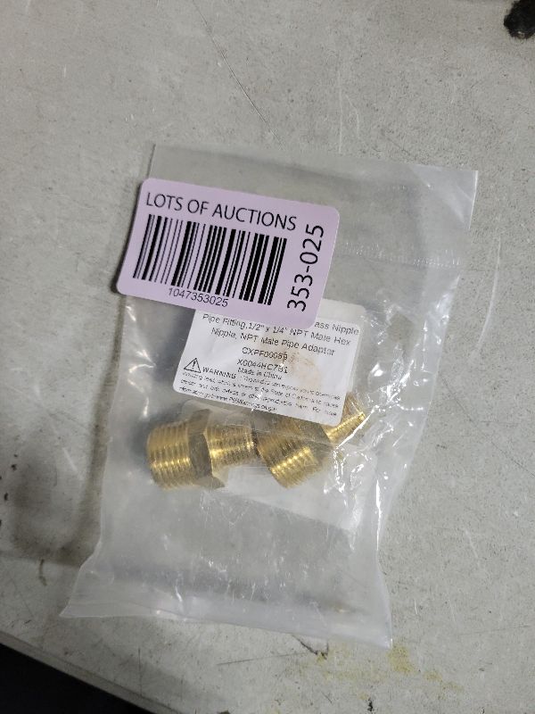 Photo 1 of 2pcs Brass Nipple Fitting 1/2" x 1/4" NPT Male Hex Adapter by CX WONDERLAND