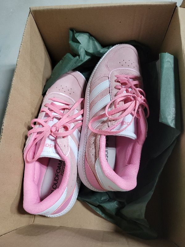 Photo 1 of adidas Women's Breaknet Sleek Sneaker, Bliss Pink/White/Clear Pink, 6.5