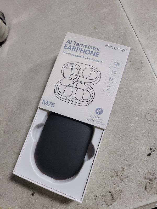 Photo 1 of AI Language Translator Earbuds, OWS Real-Time 3-in-1 Translation Earbuds 144 Languages & Accents, Translation Device for Travel Business Learning, Ebony