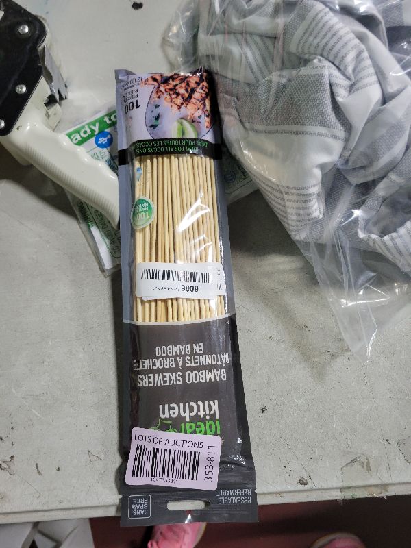 Photo 1 of 100 Bamboo Skewers for BBQ & Grilling - 12 Inch Sticks for Appetizers, DIY Crafting, and More!