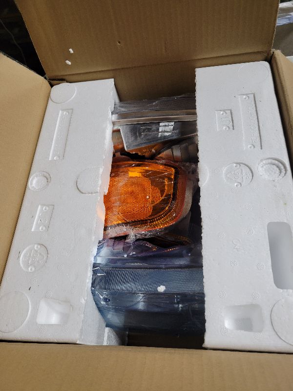 Photo 1 of ADCARLIGHTS for 2001 2002 2003 2004 2005 2006 2007 2008 2009 2010 2011 Ford Ranger Headlight Assembly with Clear Lens Chrome Housing Amber Reflector Headlamp Replacement Left Right Pair