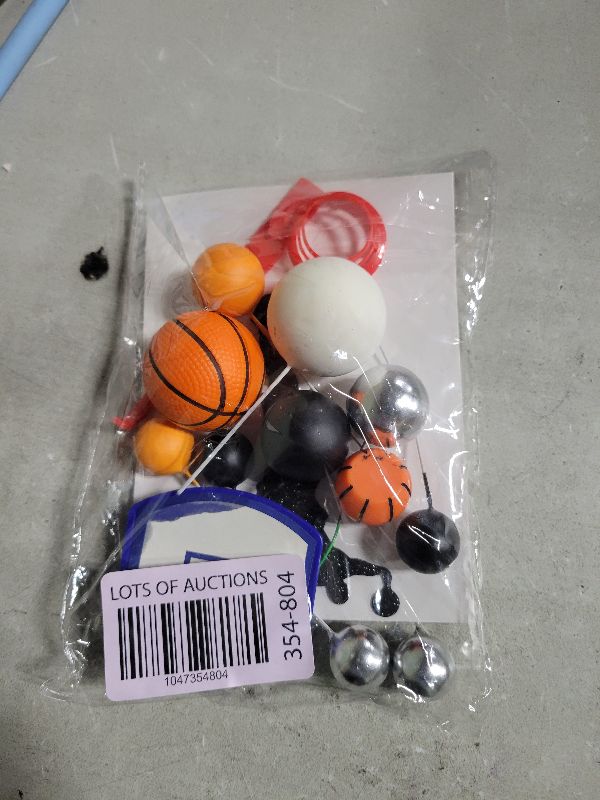 Photo 1 of 13PCS Basketball Cake Topper Basketball Birthday Decoration with Basketball Players Basketball Stands White Silver Black Balls for Basketball Themed Birthday Party (man)