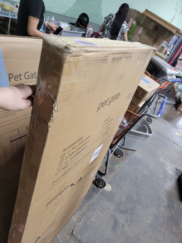 Photo 1 of 55.11" Extra Tall Cat Gate 29.5-40.6 Wide Cat Gate with Small Cat Door Safety Pet Gate NO Drilling Pressure Mount Kit for Cats and Dogs Indoor Doorways liveing Room Bedroom