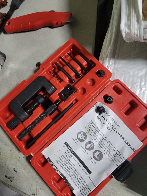 Photo 1 of 13 pcs Motorcycle Chain Breaker Set,Chain Removal Tool Chain Cutter and Riveter Kit for Cam and 25 to 630 Chains