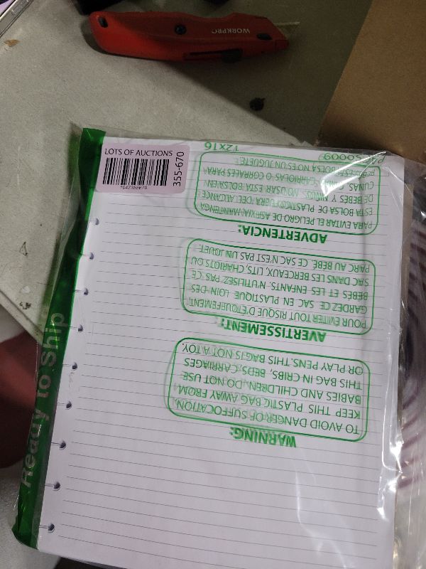 Photo 1 of Discbound Refill Paper, Disc Paper Refill for Note-Taking System Discbound Planner Inserts with 240 Pages, 5 Sheets Dividers,White Paper Refill, Letter Size 8.5" x 11 "