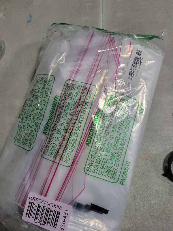 Photo 1 of **MISSING COUNT**
400 Count Combo Pack Warning Bags - 6x9, 8x10, 9x12, 11x14 Inch Self Seal Clear Poly Bags with Suffocation Warning with Permanent Adhesive, Strong Adhesive, Not Resealable (1.5mil) 