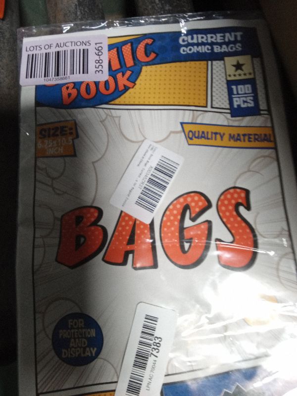 Photo 1 of 100 Count Comic Book Bags, Current Size Comic Bags 7.2 X 10.5 inch Transparent Acid-Free and Reusable Comic Book Sleeves for Regular Comics