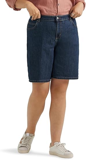Photo 1 of  Lee Women's Plus Size Relaxed Fit Bermuda Short Size: 26 Plus Color: Lagoon