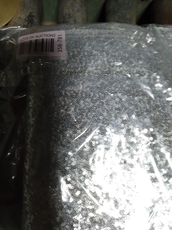 Photo 1 of 2 Packs 12 x 72 inches Silver Sequin Table Runner, Glitter Runner for Birthday Party Supplies Decorations Wedding Bachelorette Holiday Celebration Bridal Shower Baby Shower