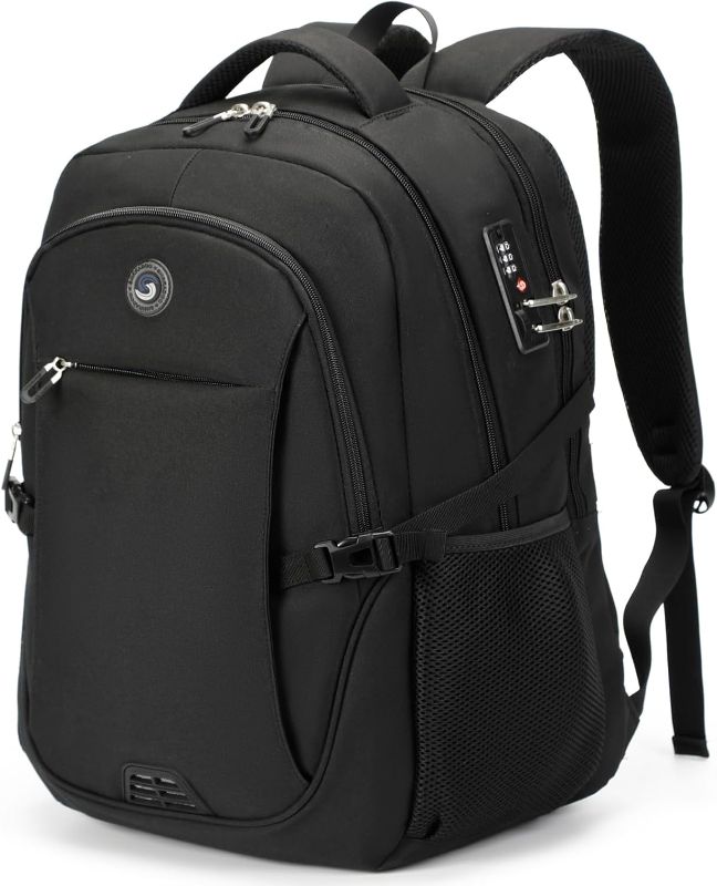 Photo 1 of  SHRRADOO Anti Theft Laptop Backpack Travel Backpacks with usb Charging Port for Women Men College Backpack Computer Bag Fits 17 Inch Laptop,Grey 