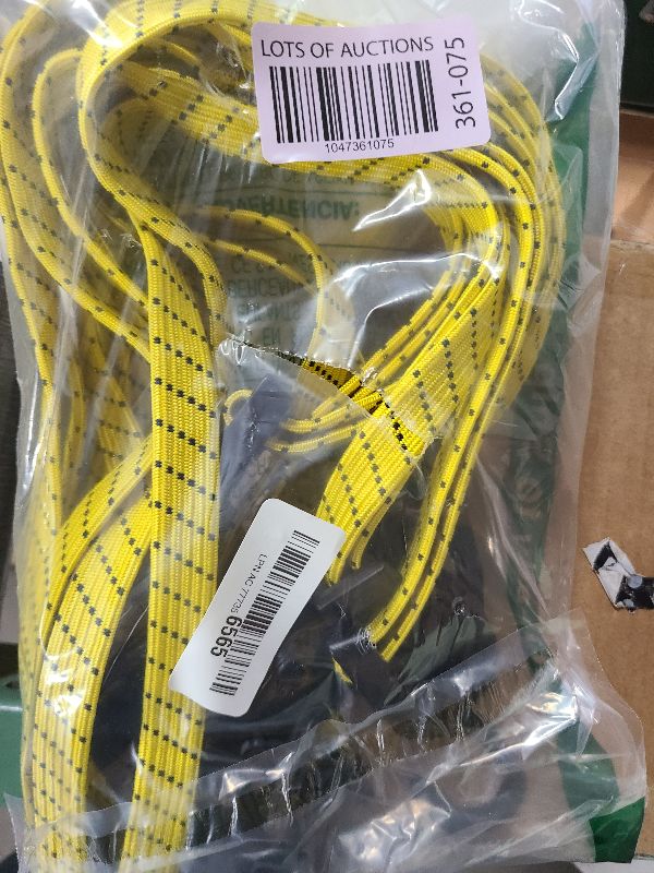 Photo 1 of 6 Pcs 48 Inch Flat Adjustable Bungee Cords with Hooks, 3X Faster to Adjust The Length, Lucky Straps Black/Yellow Heavy Duty Bungee Straps for Cargo, Bike, Cart, Tent, Truck, Camping, Outdoor, etc