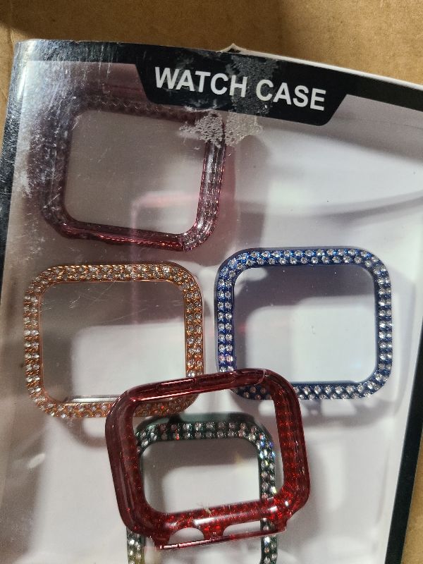 Photo 1 of 12 Pack Rc-Z for Apple Watch Series SE(2nd) 6 5 4 40mm Bling Case, Bumper Double Diamonds Rhinestone Protective Frame Replacement Accessories for iPhone Watch iWatch 40 mm Women