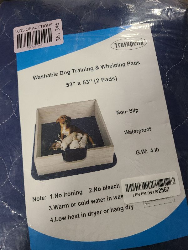 Photo 1 of 2Pack Pee Pads for Dogs Washable 53”x53”, Extra Large Puppy Pads Waterproof, Super Absorption, Anti Skid for Whelping Training