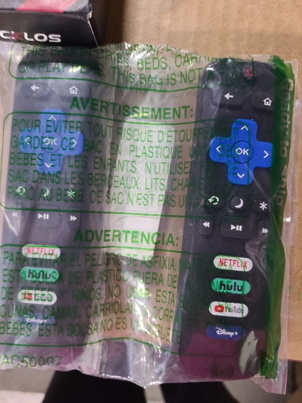 Photo 1 of (Pack of 2) Replacement-Remote-Control for Roku-TV,Compatible for TCL Roku/Hisense Roku/Onn Roku/Philips Roku Smart TVs(Not for Roku Stick and Box)