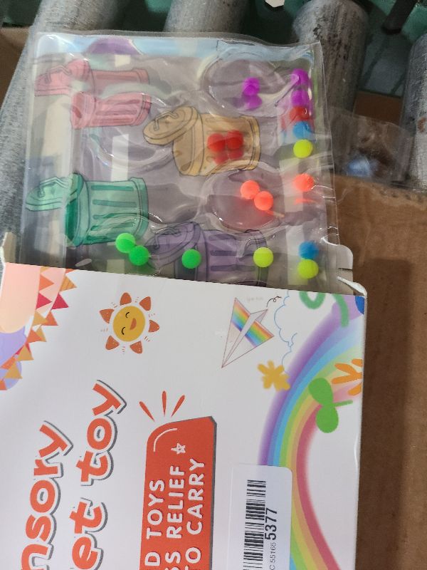 Photo 1 of 4 in 1 Airplane Travel Activities Toy Essential for Toddler Color Sorting Sensory Toys Color Matching Game Fine Motor Skill Autism Item Restaurant Car Quiet Fidget Toys for Toddler Kid 3 4 5 Year Old