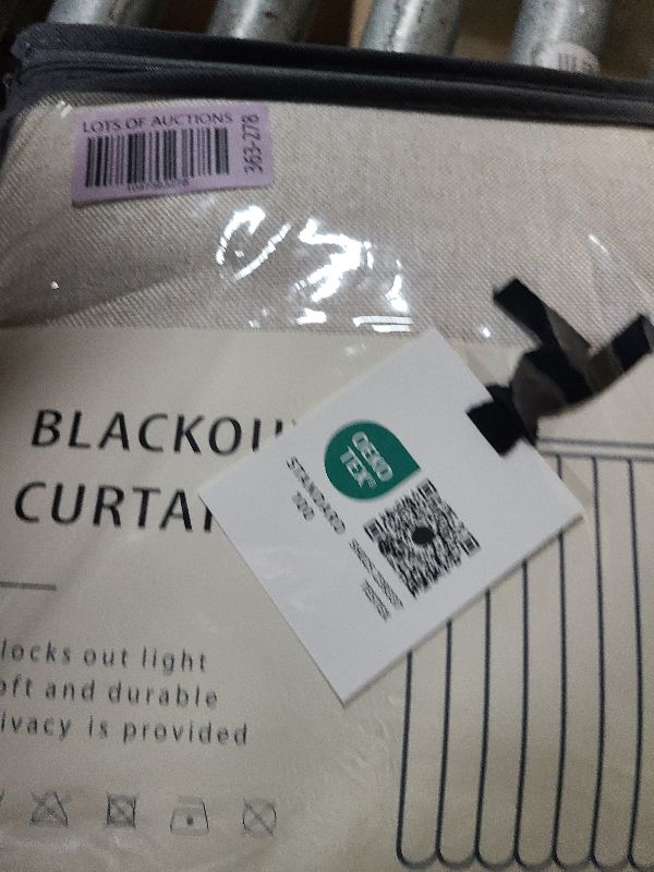 Photo 1 of 100% Blackout Shield Linen Blackout Curtains for Bedroom 96 Inches Long, Back Tab/Rod Pocket Living Room Drapes, Thermal Insulated Blackout Curtains 2 Panels Set, 50" W x 96" L,Cream