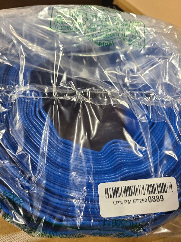 Photo 1 of 2 IN x 60FT Pool Backwash Hose Heavy Duty Drain Discharge Double PVC Layflat Hose with 2 Clamps, Weatherproof Burst Resistant for Water Transfer, Sump Pump, Pool Filter, Pool Drain (18.3M, Blue)