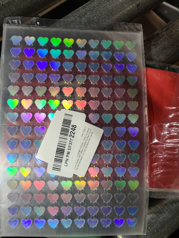 Photo 1 of 1800pcs Mini Holographic Stickers, Glitter Foil Shiny Small Stickers Self-Adhesive Sparkly Stickers Tiny Heart Stickers Behavior Chart Miniature DIY Star Stickers for School Home Classroom Kids Reward