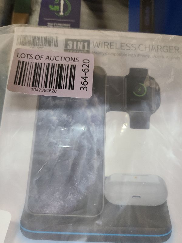 Photo 1 of 3 in 1 Wireless Charging Station for Apple Charger Stand for iPhone 16 15 14 13 & for Apple Watch Charger Wireless Charging Station for Multiple Devices for AirPods 4 3 Pro
