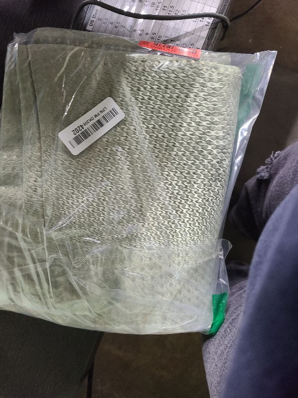 Photo 1 of Barossa Design Extra Long Fabric Waffle Weave Shower Curtain 84 inch Height, Hotel Luxury Spa, Water Repellent, 230gsm Heavy Duty, Machine Washable, Sage Green Pique Pattern, 71x84