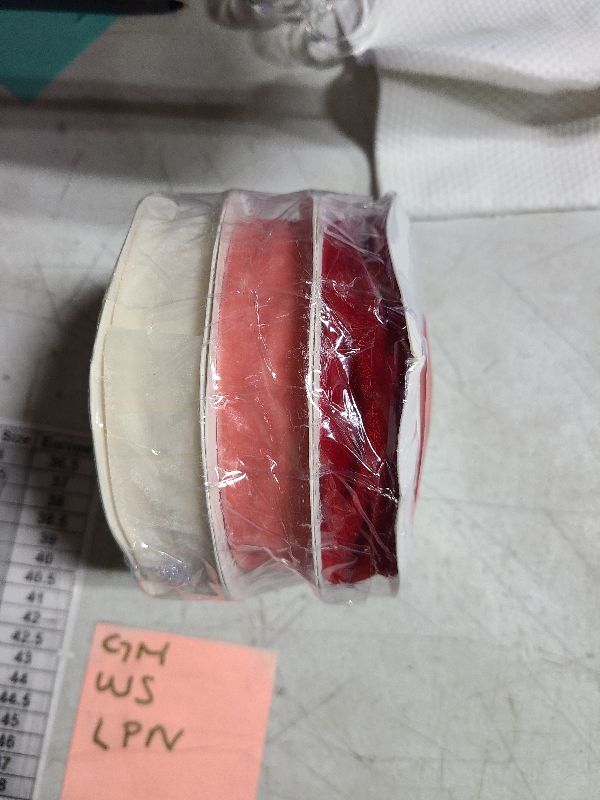 Photo 1 of 3 Rolls Valentine's Day Velvet Ribbon, 1" Vintage Fabric Velvet Ribbon for Wrappin Wreath Bows Floral Craft, Total 30 Yards (White, Pink, Red, 1 Inch x 10 Yards)