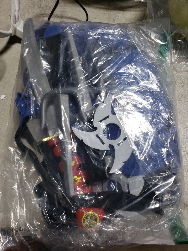 Photo 1 of Kids Ninjia Costume - Muscle Ninja Costume Suit with Deluxe Ninja Toys for Little Boys & Girls Halloween Cospaly Dress Up (Blue) 5T 6-7 Years