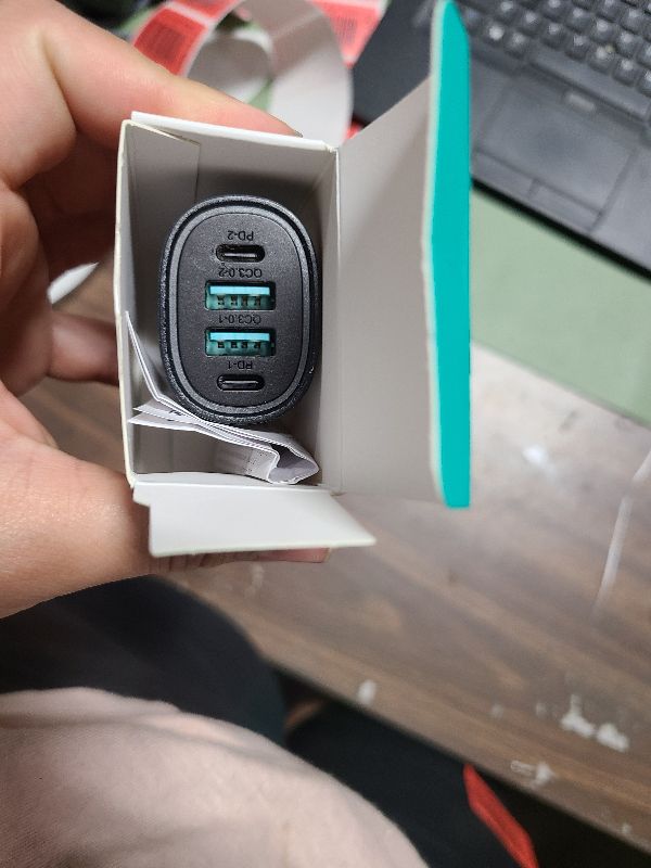 Photo 1 of 120W for iPhone 17 16 Pro Max Car Charger USB C Fast Charge, 4-Port Car Charger Cigarette Lighter Adapter, Dual 60W USBC & USB-A Multiport Car Adapter for iPhone 17 Pro/15/14/13, Galaxy S26/S25, iPad