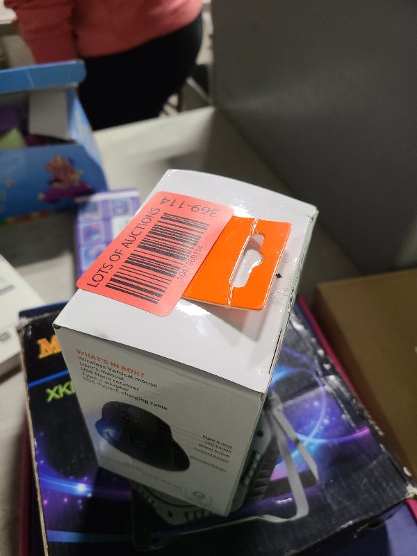 Photo 1 of MEETION Left-Handed Mouse, Ergonomic Mouse Wireless Vertical Mouse, RGB Rechargeable Mice for Bluetooth(5.2 + 3.0) & USB-A with Type-c Adapter 4 Adjustable DPI for Mac/Windows/PC/Tablet/iPad Black