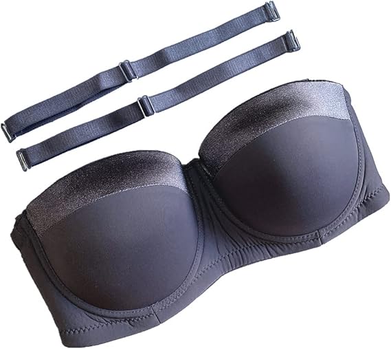 Photo 1 of OYXJJP Add Two Cups Bras Brassiere for Women Push Up Padded Soft Half Cup T-Shirt Bras Grey 40D