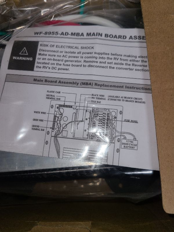 Photo 1 of Upgrade WF-8955-AD-MBA RV Power Converter 55 Amp DC Main Board Assembly for WF-8955 & WF-8900-AD Series, WF-8955-MBA, Parallax 7145 & 7155 Series Power Center - 55 Amp