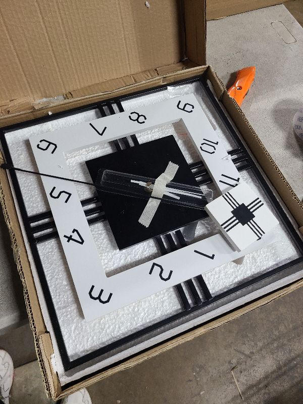 Photo 1 of FLEBLE Extra Large Wall Clocks for Living Room Decor Modern Big Silent Pendulum Wall Clock Battery Operated Quartz for Office Indoor 30 Inch Giant Black Wall Clock Home Decorative for Kitchen Bedroom