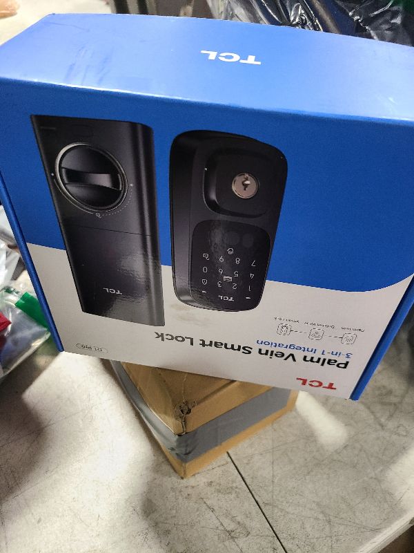 Photo 1 of TCL D1 Pro Palm Vein Smart Lock, Keyless Entry Door Lock, Upgraded Rechargeable Battery, Front Door Smart deadboalt, App Remote Control, Auto-Lock, Waterproof, Works with Alexa
