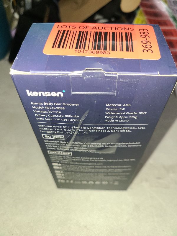 Photo 1 of Body Hair Trimmer for Men, kensen Electric Groin Hair Trimmer, Rechargeable Body Groomer, Replaceable Ceramic Blade Heads, Waterproof Wet/Dry Clippers, Male Pubic Hair Hygiene Razor