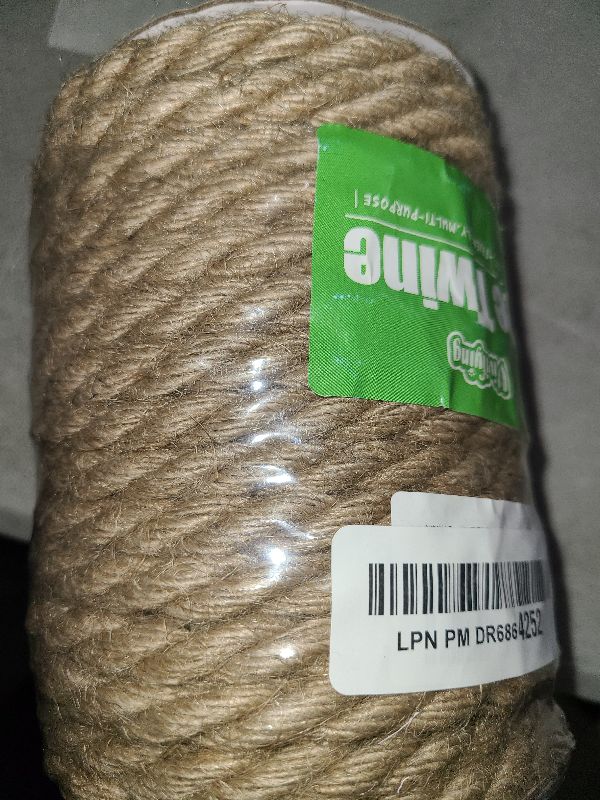 Photo 1 of Vivifying 50 Feet 10mm Jute Rope, Natural Heavy Duty Twine for Crafts, Cat Scratching Post, Gardening, Bundling and Hanging
