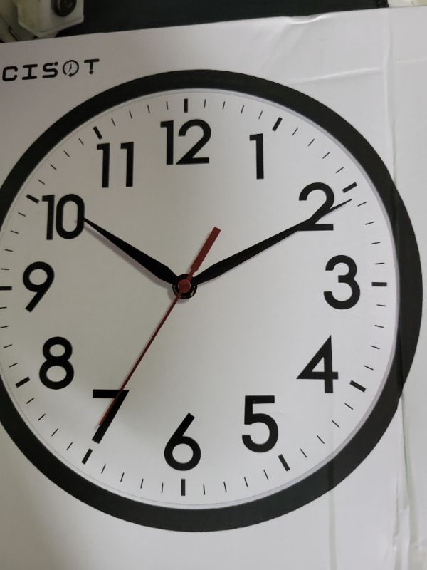 Photo 1 of AKCISOT Wall Clock, Modern Small Wall Clocks Battery Operated 8 Inch, Silent Non-Ticking Analog Classic for Office, Home, Bathroom, Kitchen, Bedroom, School(Black)
