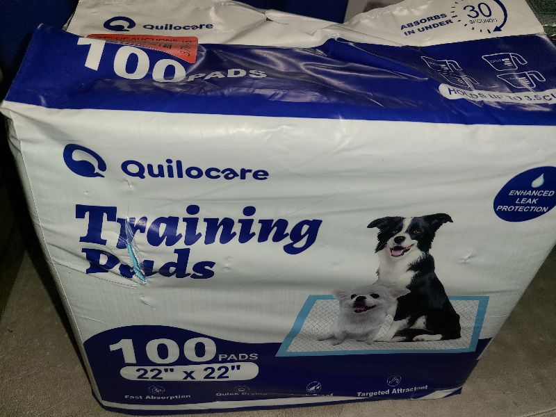 Photo 1 of 100 Count 22” x 22” Disposable Dog Pee Pads, Super Absorbent Leakproof Puppy Pads Quick Drying, Pee Pads for Dogs, Potty Dog Training Pads