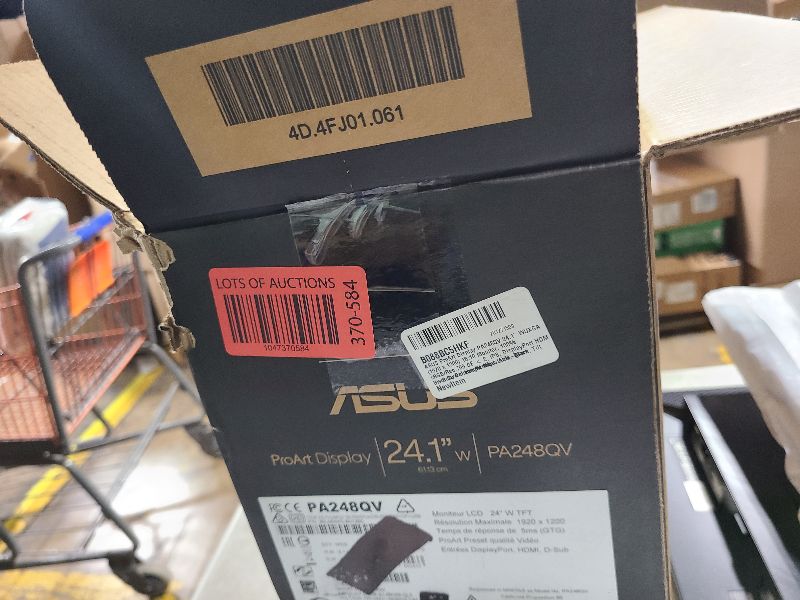 Photo 1 of ASUS ProArt Display PA248QV 24.1” WUXGA (1920 x 1200) 16:10 Monitor, 100% sRGB/Rec.709 ?E < 2, IPS, DisplayPort HDMI D-Sub, Calman Verified, Anti-glare, Tilt Pivot Swivel Height Adjustable, Black