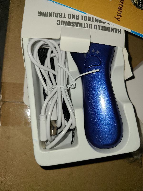 Photo 1 of Ahwhg New Anti Barking Device,Dog Barking Control Devices,Rechargeable Ultrasonic Dog Bark Deterrent up to 16.4 Ft Effective Control Range Safe for Human & Dogs Portable Indoor & Outdoor(Blue)